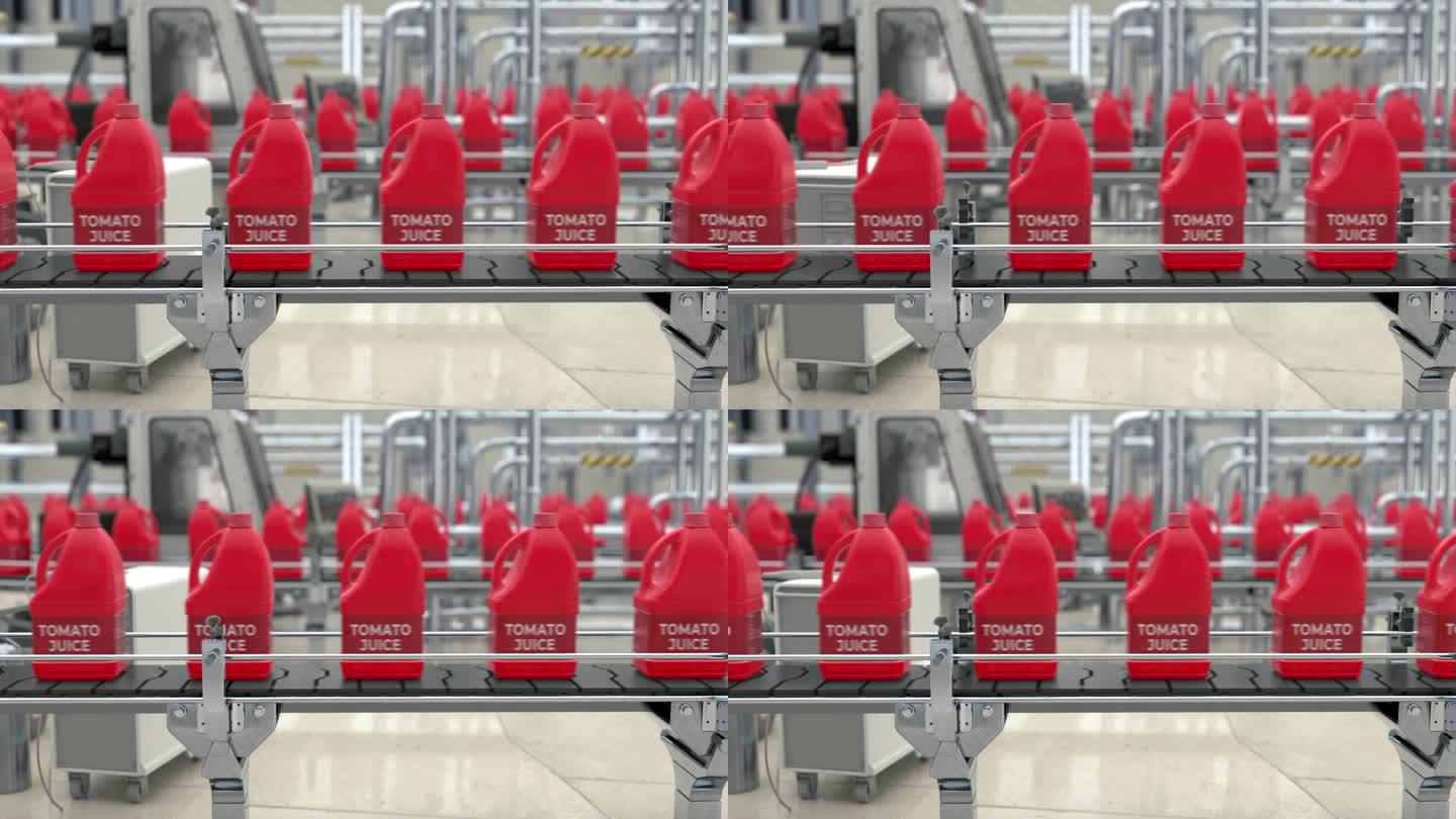 自动化机械处理番茄汁饮料的批量生产