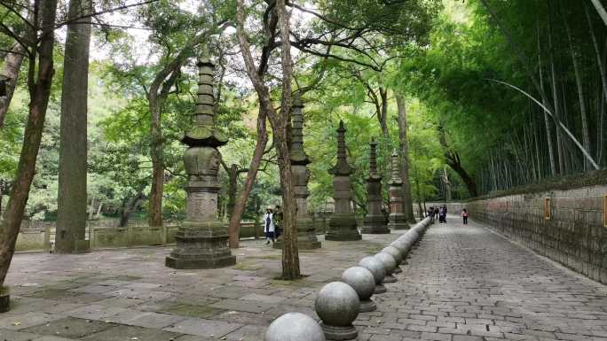 航拍宁波天童寺