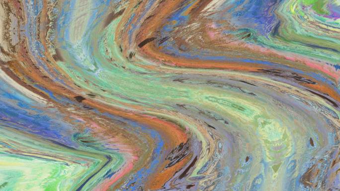 流动的水晶金属油画涂鸦色块艺术抽象背景3