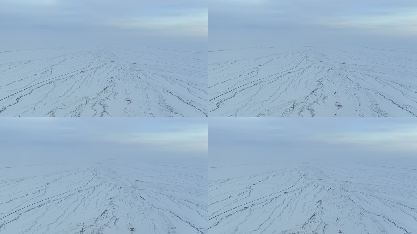 新疆阿克苏雪景航拍