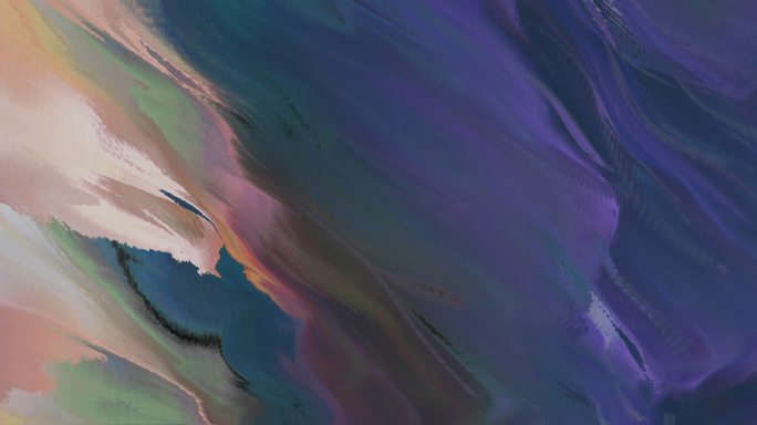 油画视觉创意海浪涌动抽象艺术背景4306