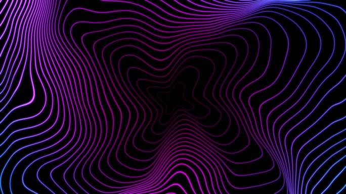 紫色波纹电波 线条扩散 晚会大屏背景循环