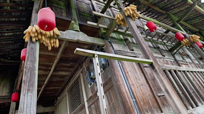 房屋民居民宿吊脚楼卯榫建筑