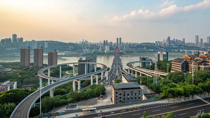 重庆菜园坝大桥延时摄影
