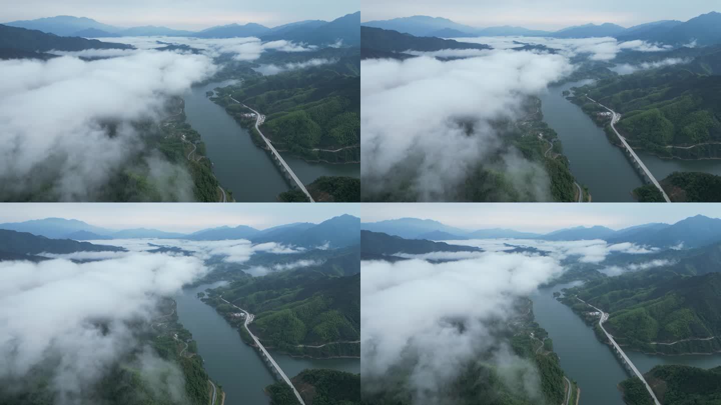 云 雾 山河 流域 河流 大自然