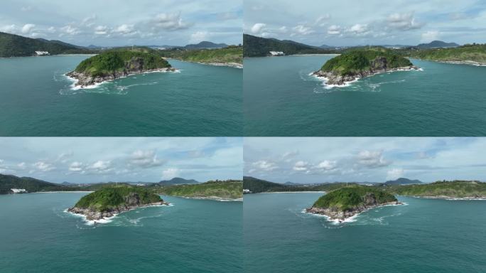 航拍东南亚泰国普吉岛蓬贴角和周边岛屿风光