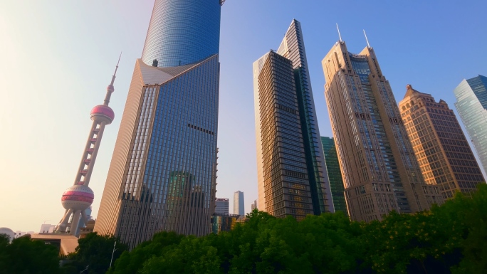 上海浦东陆家嘴金融CBD高楼大厦