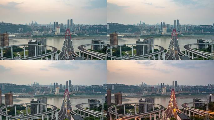 重庆菜园坝大桥白转黑延时摄影