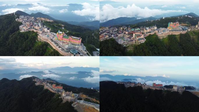 岘港巴拿山航拍4k