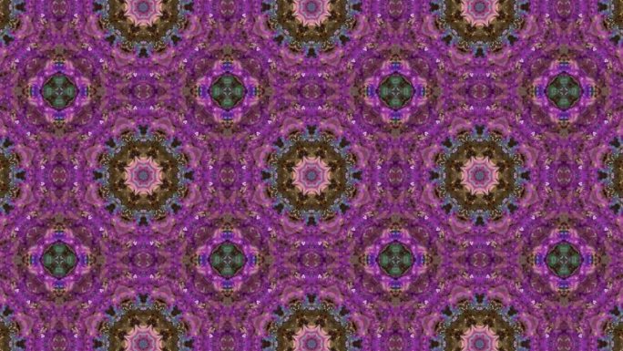 抽象紫色万花筒背景视频