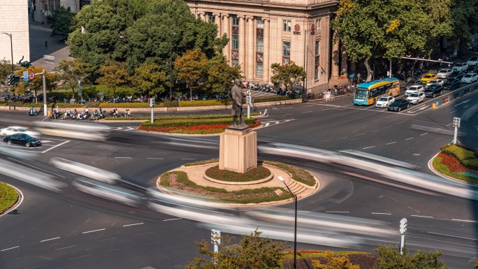 南京新街口日景延时