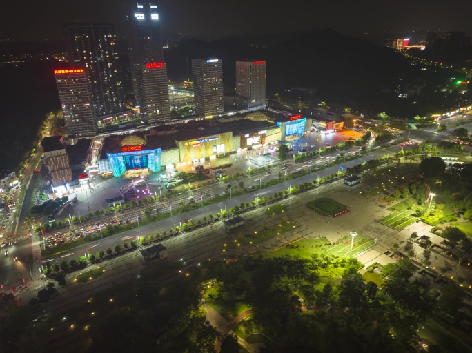 增城万达广场夜景延时