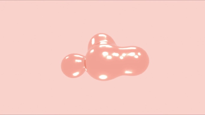 粉红色抽象形状3d渲染粉红色背景