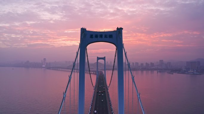 大连跨海大桥日落