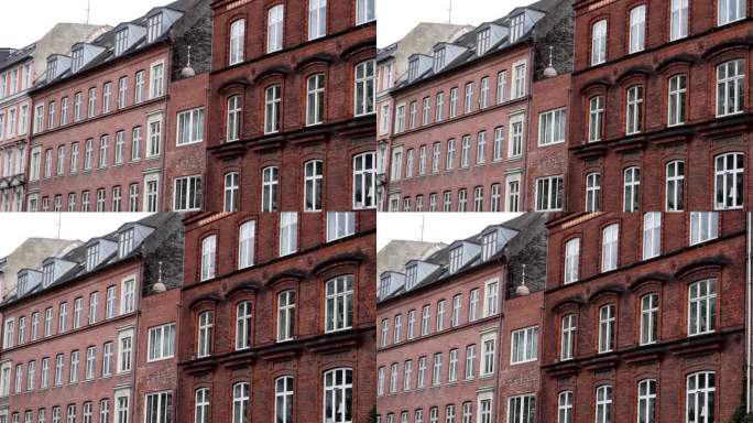 丹麦哥本哈根公寓建筑欧式历史立面HD