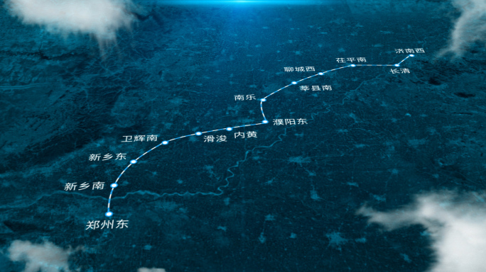 济郑高铁线路卫星地图