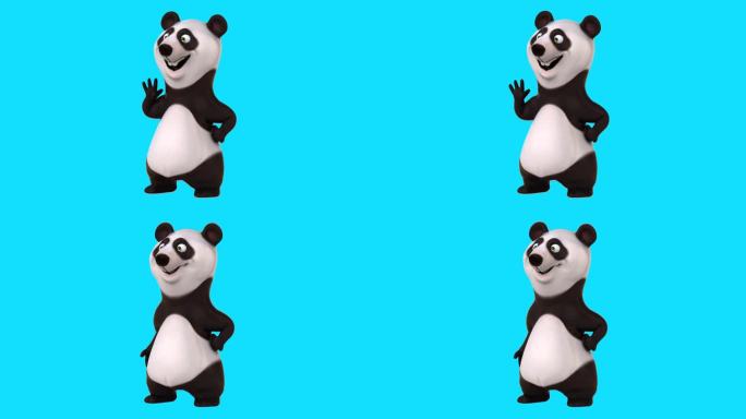 有趣的3D卡通熊猫(含alpha通道)