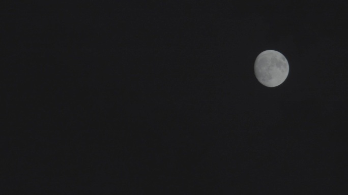 实拍延时晚上月亮 高清 思乡 明月