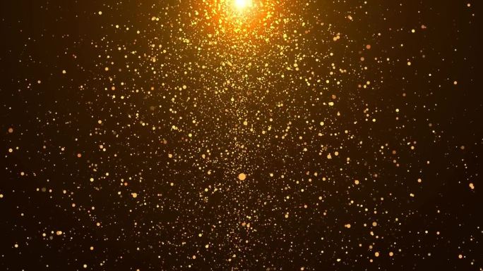 金色闪闪发光的豪华颗粒升起闪闪发光的金色地板颗粒星星尘埃背景。