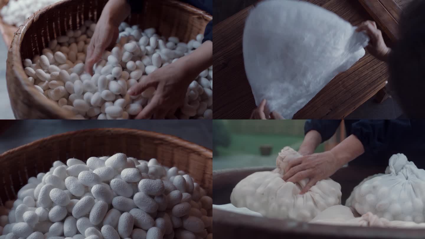 蚕丝被制作过程