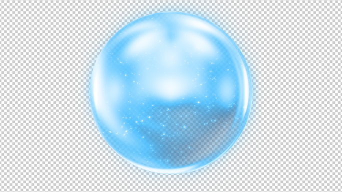 水滴 能量球 魔法球 粒子循环动画蓝色