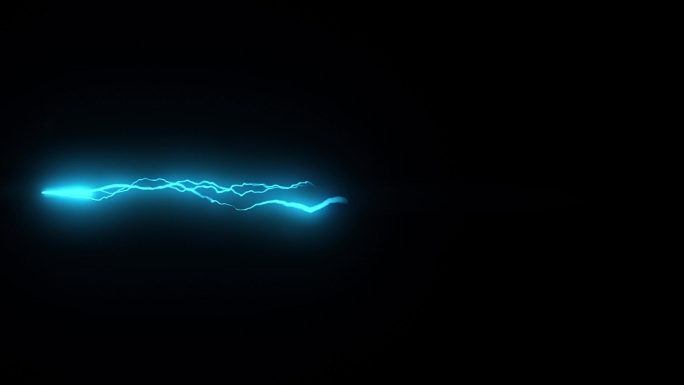 蓝色闪电魔法攻击电流冲击波