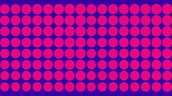 动画简单的几何图案或背景循环。4K分辨率几何运动设计，明亮的粉红色和蓝色。抽象的移动圆形背景。
