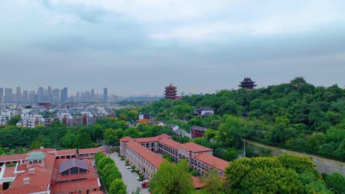 湖北武汉城市地标风景风光素材航拍_80
