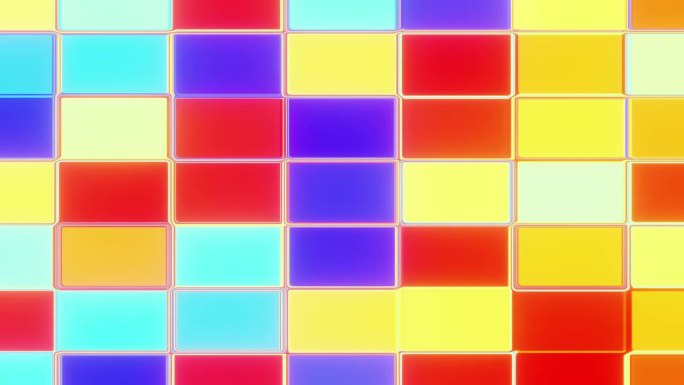 抽象渐变的彩色矩形闪烁作为背景的夜总会3d渲染。Vj循环迪斯科舞曲Dj背景覆盖