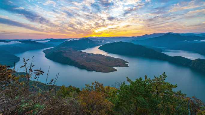 集安太极湾日出