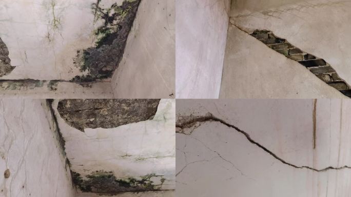 年久失修房屋质量问题透水出现裂缝老墙旧墙