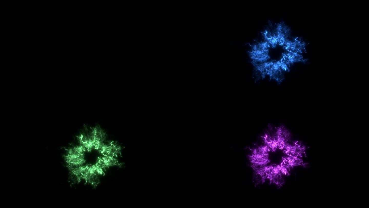 集五个冲击波粒子爆炸动画在各种颜色。动态VFX覆盖在4K，完美地增强您的图形元素。彩色粒子爆炸视觉特