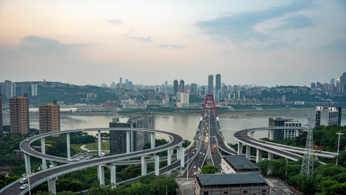 重庆菜园坝大桥延时摄影8K