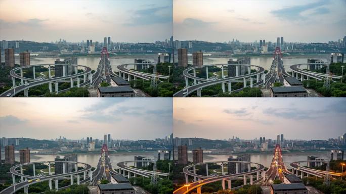 重庆菜园坝大桥延时摄影8K