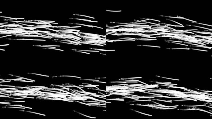 4K纯黑背景线条粒子游动效果AE特效
