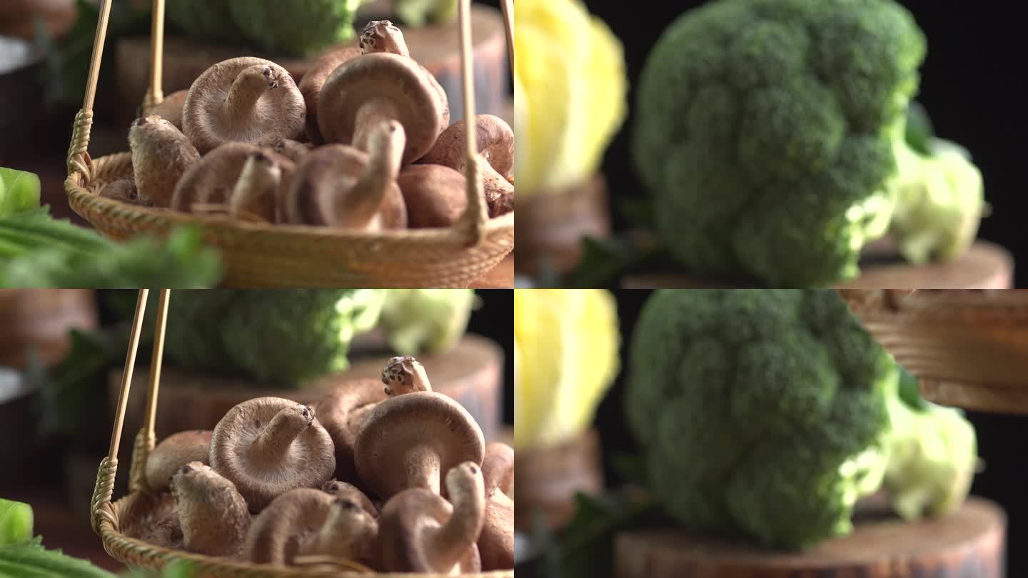 蘑菇 香菇 放蘑菇 菌类 青菜 蘑菇展示