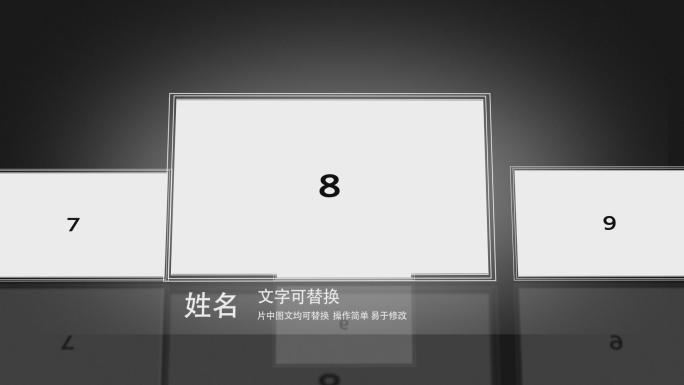 【无插件】人物简介科技图文展示模板