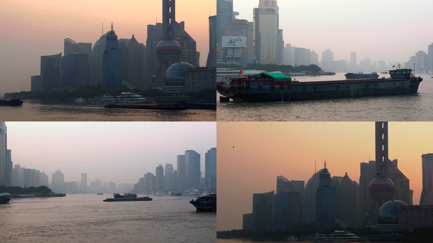 上海外滩黄浦江清晨日出1