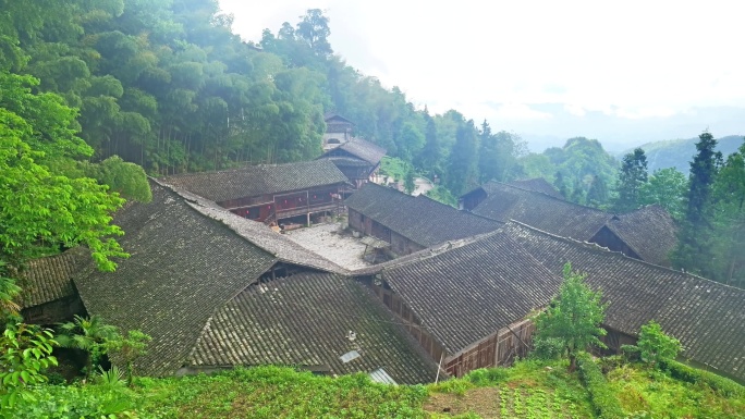 房屋民居民宿吊脚楼卯榫建筑