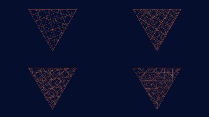 具有收敛和发散线条的动态三角形图案