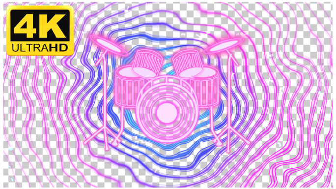 架子鼓音乐节奏 开场循环背景波纹扩散线条