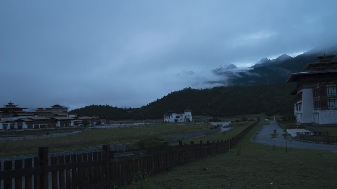 鲁朗小镇云海延时