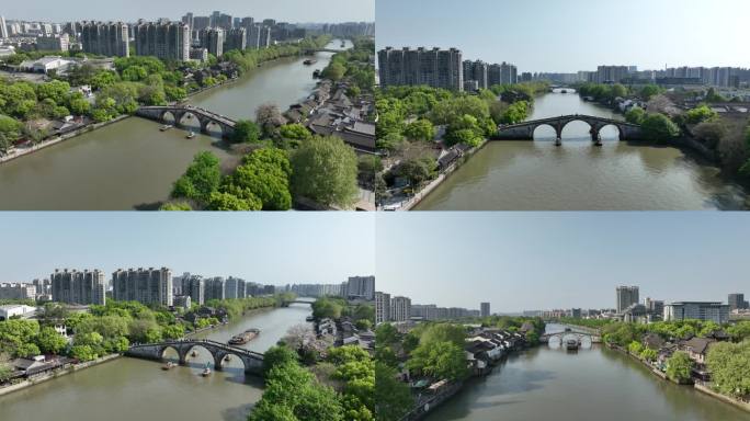 杭州大运河拱宸桥航拍
