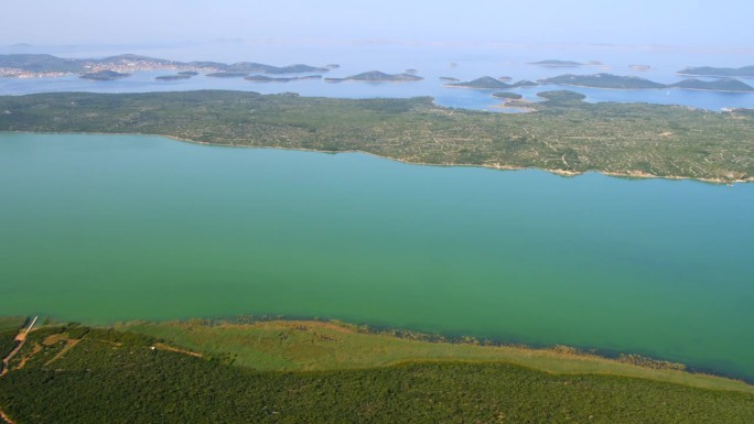 Vransko湖自然公园鸟瞰图