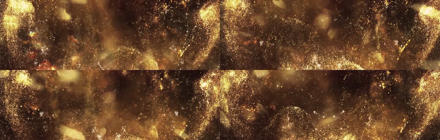 金色粒子光斑背景