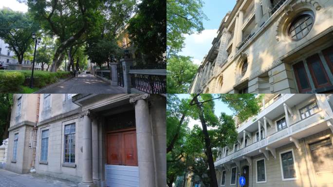 广州老街 沙面 街景 历史景观 欧式建筑