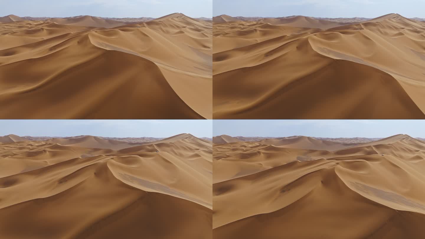 无边无际的吐鲁番库木塔格沙漠光影沙海