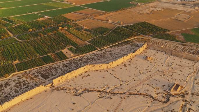 吐鲁番千年古城高昌故城遗址古城遗址