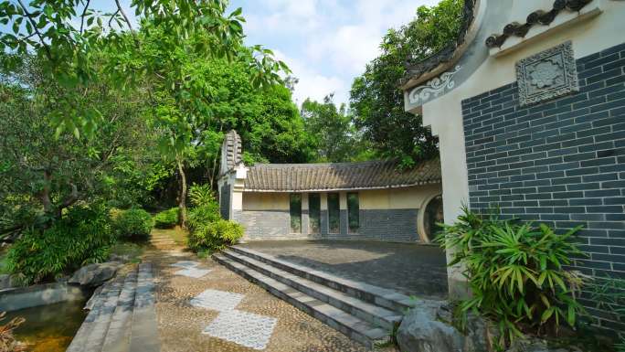 中式园林庭院古建筑