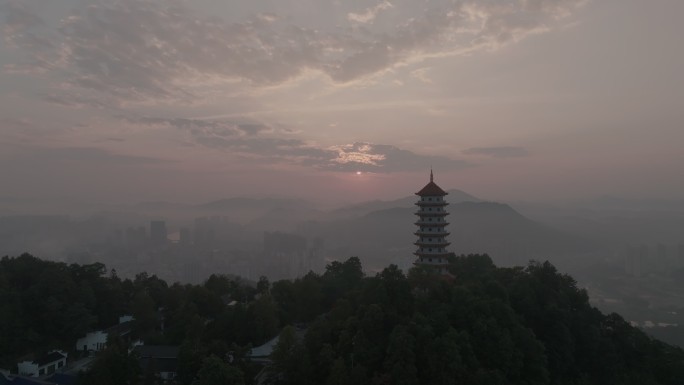 4k-航拍浏阳文峰塔-1